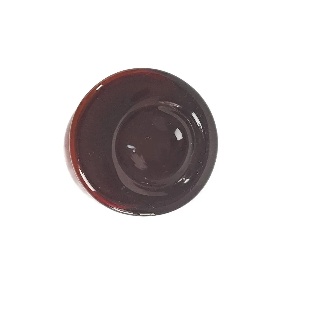 Dabbs Ruby Red Glass Lamp‎ Base ONLY, Hand Painted Enamel Kerosene Oil Lamp Part